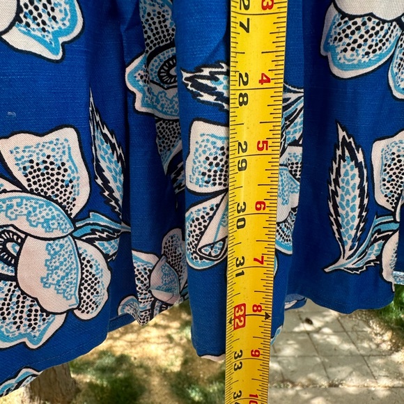 Anthropologie Maeve Alyssa MIDI Blue Floral Skirt 8 - Picture 13 of 16